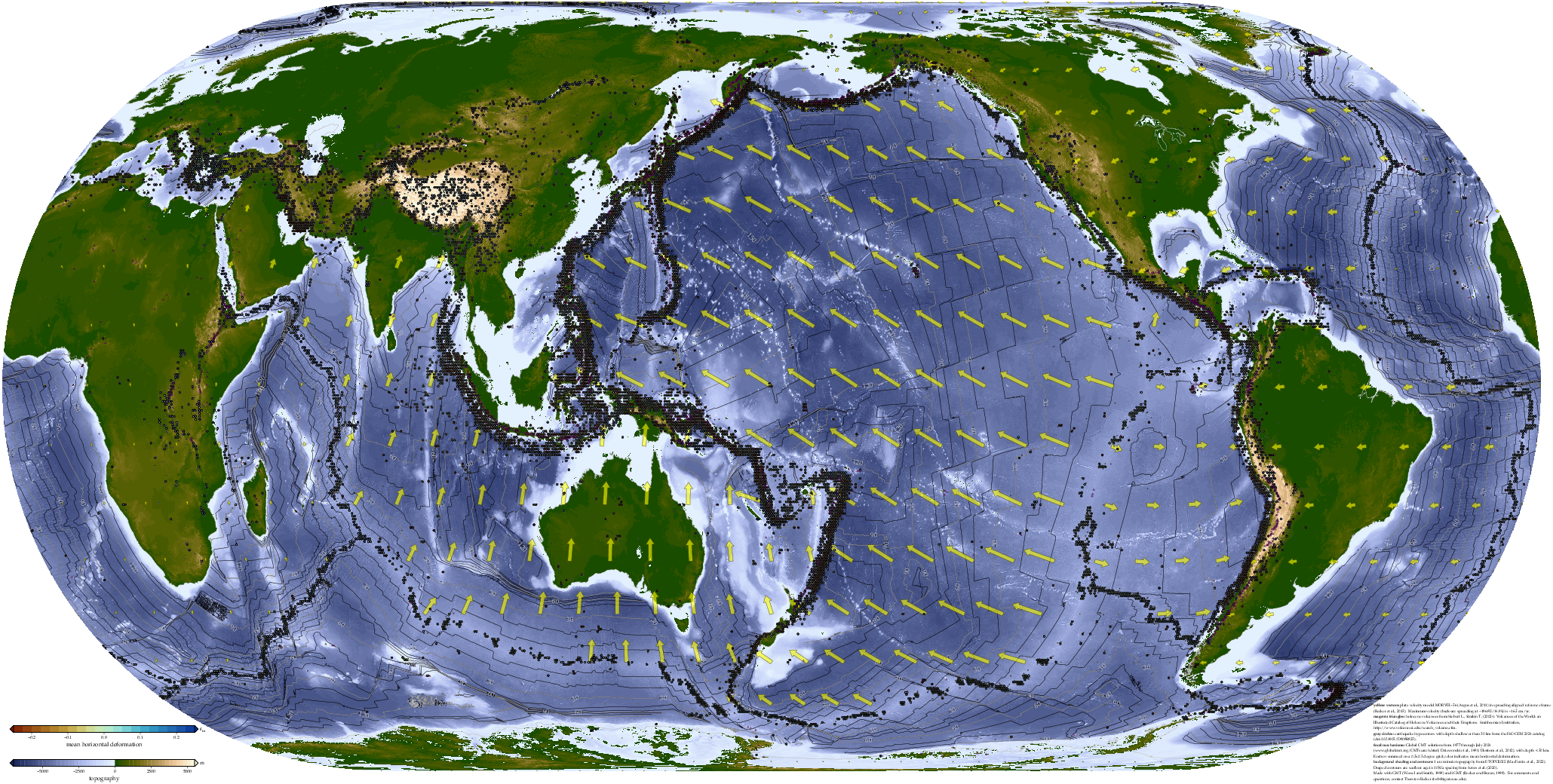 Pacific centered map