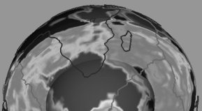 Steve Grand's S wave tomoraphy model
underneath Africa