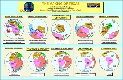 Plate reconstructions showing the tectonic evolution of Texas